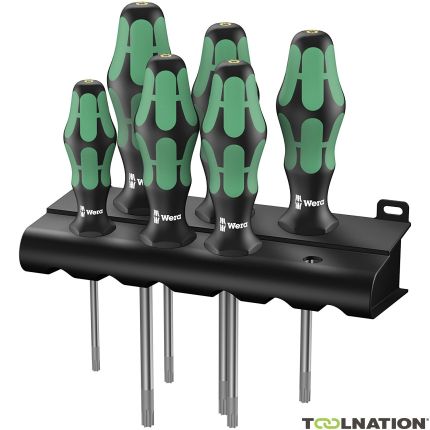 Wera 05028059001 367/6 Set di cacciaviti TORX HF Kraftform Plus con funzione di presa + supporto, 6 pezzi - 3