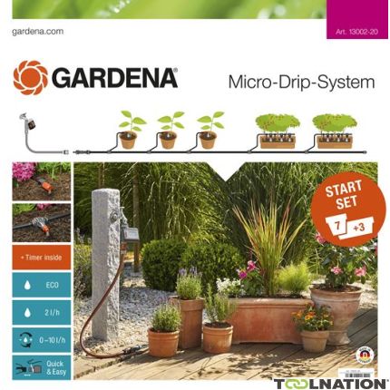 Gardena 13002-20 Set iniziale di vasi da fiori M con computer di irrigazione - 1