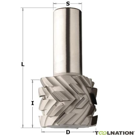 CMT 145.501.61 Fresa diamantata con piani di taglio a 40° 50mm, gambo 25x55mm - 1