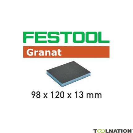 Festool 201114 Spugna abrasiva GRANAT 98x120x13 220 GR/6 - 1