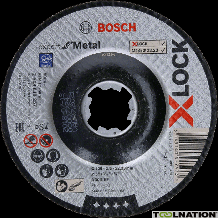 Bosch Professional 2608619257 X-LOCK Expert for Metal disco da taglio 125 mm x 2,5 mm svasatura A 30 S BF - 2