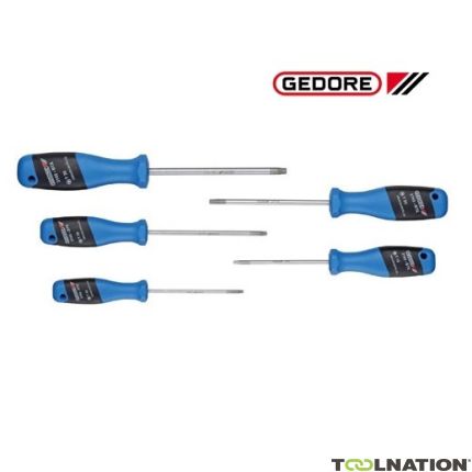 Gedore 1482327 2163 TX-05 Set di cacciaviti 3-C 5 pezzi TORX T10-T30 - 1