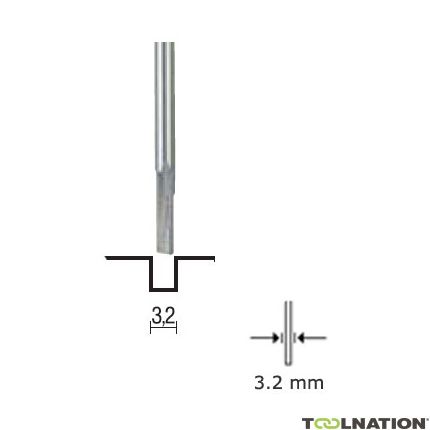 Proxxon 29024 Fresa per scanalature, gambo 3,2 mm - 1