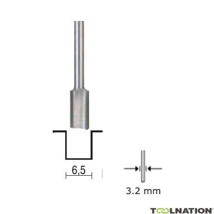 Proxxon 29028 Fresa per scanalatura 6,5 mm, gambo 3,2 mm - 1