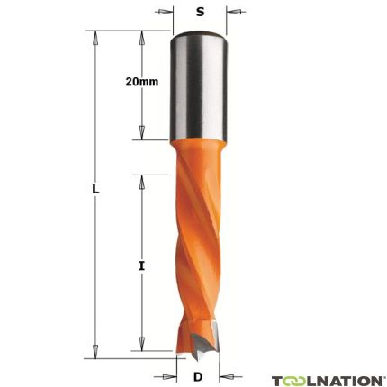 CMT 308.040.11 Trapano per tasselli HM 4mm, gambo 10x20 destro - 1