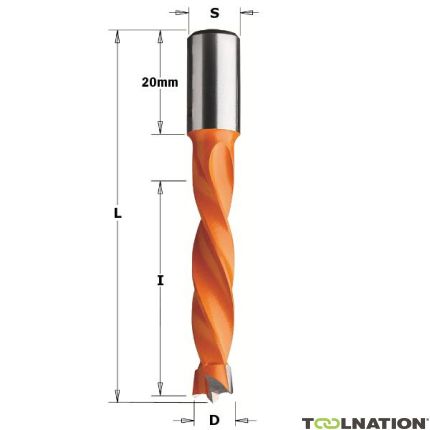 CMT 309.050.11 Trapano per tasselli 5mm, gambo 10x20 destro - 1