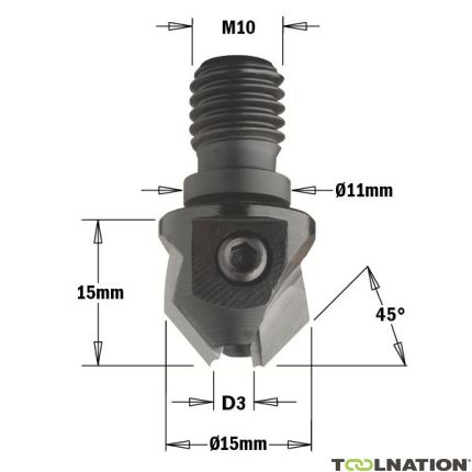 CMT 350.040.11 Svasatore con filettatura 4 mm, albero M10, destro - 1