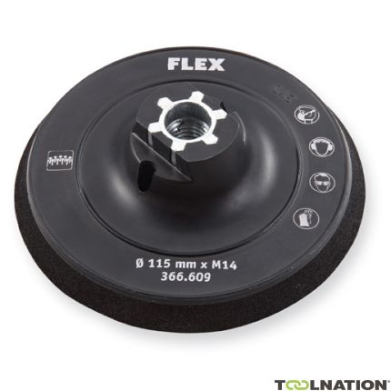 Flex-tools 503754 Disco di supporto in velcro 115 mm A forma di ciotola - 1