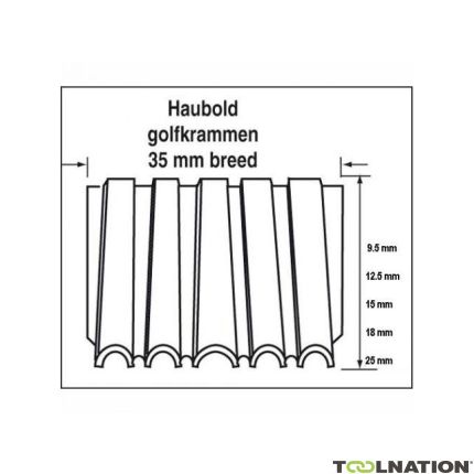 Haubold Fissaggi 504359 Telaio ondulato WN25 - 9,5 mm Vuoto 16.000 pezzi - 1