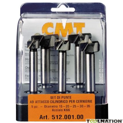 CMT 512.001.00 Set di 5 punte per cerniere cilindriche SP, destra - 1