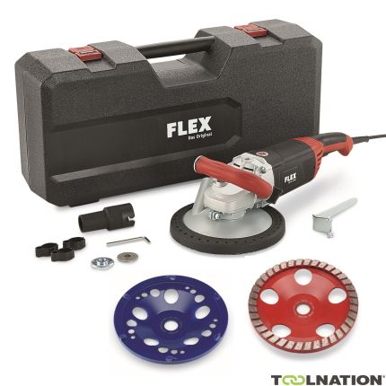 Flex-tools 513482 LD 24-6 180, Kit levigatrice per calcestruzzo Turbo-Jet 180 mm + levigatrice diamantata PKD-Jet 180 mm - 1