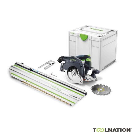 Festool 576172 HKC 55 EB-Basic-FSK420 Accu Pendulum Logging Saw 18V + FSK420 Cut-off Rail escl. batterie e caricabatterie - 1