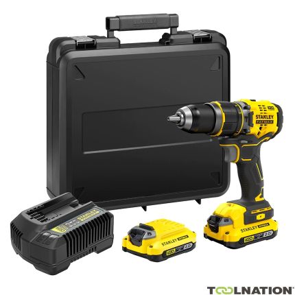 Stanley SFMCD721D2K FATMAX® V20 Trapano a percussione/avvitatore a batteria 18V 2,0Ah BRUSHLESS - 1