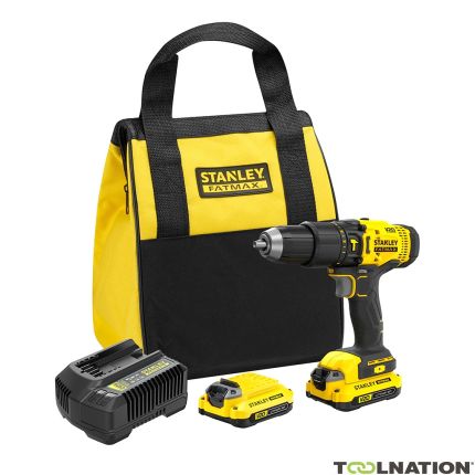 Stanley SFMCD711C2S FATMAX® V20 Accu trapano a percussione/avvitamento 18V 1,5Ah in Softbag - 1