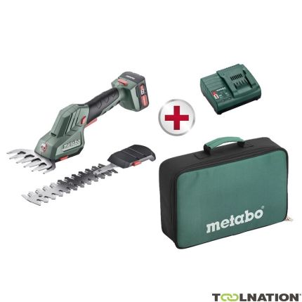 Metabo 601608500 PowerMaxx SGS 12 Q Accu Cesoie per arbusti ed erba 12V 2,0Ah Li-Ion - 1