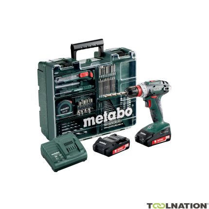 Metabo 602320870 BS 18 L Quick set trapano avvitatore a batteria 18V Li-Ion (2 batterie da 2,0Ah) + set di accessori in valigetta - 1