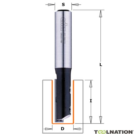 CMT 651.080.11 Fresa diritta con lame intercambiabili Z1 gambo 8 mm 8 mm - 2