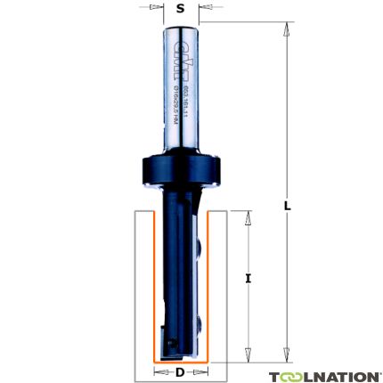 CMT 653.662.11 Fresa diritta con lame intercambiabili Z1+1 16 mm x 111,5 mm gambo 20 mm - 2