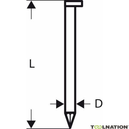 Bosch Professional 2608200002 SN34 DK 75 Chiodo a striscia 34° con testa a D, liscio 75 mm 3000 pezzi - 1