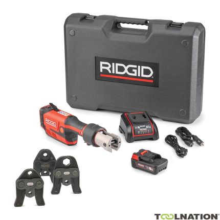 Ridgid 69838 RP351-B Kit Standard 12 - 108 mm set base Pinze a pressione 18V 2,5Ah Li-Ion + ganascia M 15-18-22 - 1