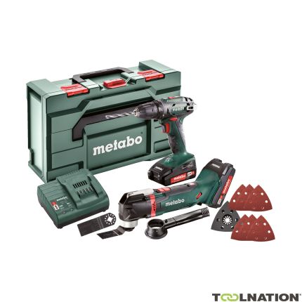 Metabo Comboset 2.6.1 18V 2.0Ah Li-Ion - Trapano a batteria BS18 + Multiutensile MT18LTX 685081000 - 1