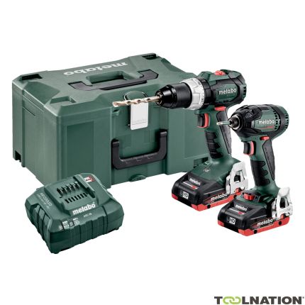 Metabo Set combinato 2.1.11 18V 4,0Ah LiHD - Trapano a batteria BS18LT BL + avvitatore a impulsi SSD18 LTX 200 BL 685123000 - 1