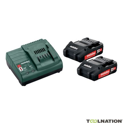 Metabo Pacco batteria 2 x 18V 2.0Ah Li-Ion + 1 x caricatore SC 30 685161000 - 1