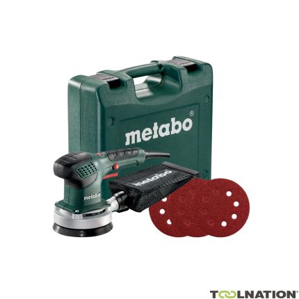 Metabo 690921000 SXE 3125 310 Watt levigatrice eccentrica regolabile elettronicamente in valigetta + 5 anni di garanzia del rivenditore + 25 fogli di carta vetrata - 1