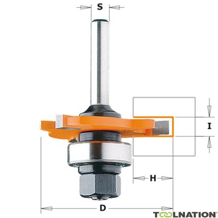 CMT 722.31511A Fresa a disco da 1,5 mm con cuscinetto + gambo del mandrino da 6 mm - 2