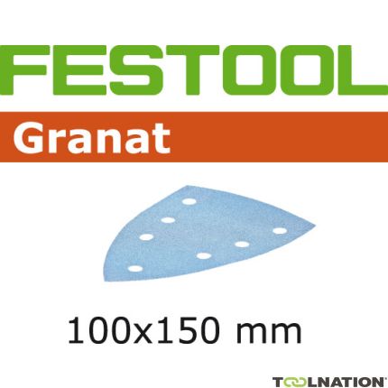 Festool 497138 Fogli abrasivi Granat STF DELTA/7 P120 GR/100 - 1