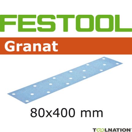 Festool 497157 Fogli abrasivi grana 40 Granat 50 pz STF 80x400 P40 GR/50 - 1