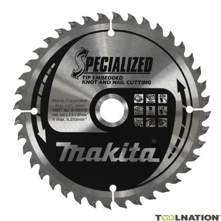 Makita B-09357 HM zaagblad Tip E 190 x 30 x 16T - 1