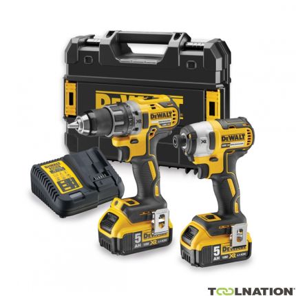 DeWalt DCK268P2T-QW Set combo 18V 5.0AH Li-ion DCK268P2T - Avvitatore DCD791 + avvitatore a impulsi DCF887 - 1