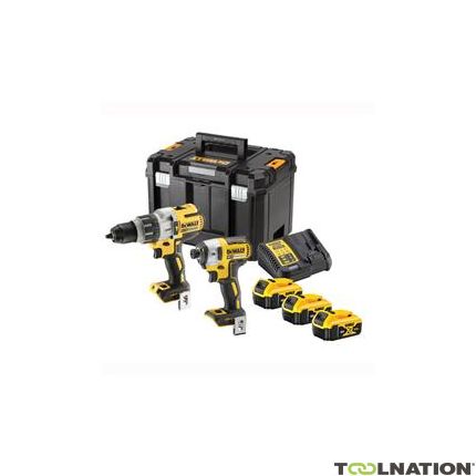 DeWalt DCK276P3T-QW Comboset 18V 3 x 5,0Ah Li-Ion - Trapano a percussione a batteria DCD996 + Avvitatore a percussione DCF887 - 1