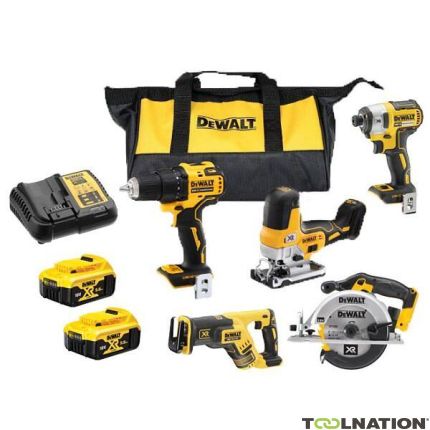 DeWalt DCK501P2 Set combinato da 5 pezzi 18V 2 x 5.0Ah Li-Ion + 5 anni di garanzia del rivenditore! - 1