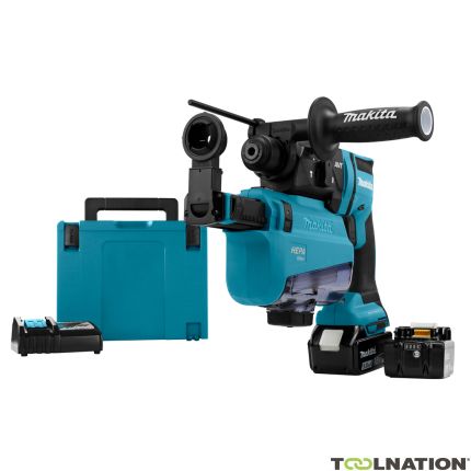 Makita DHR182TWJU Martello combinato da 18 Volt 5,0Ah Li-Ion + estrattore e trasmettitore AWS integrati - 4