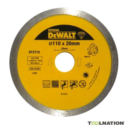 DeWalt DT3715-QZ DT3715 Disco diamantato 110 x 20 Professional Economy 4. - 1