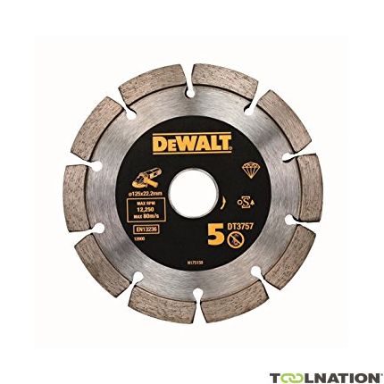 DeWalt DT3757-QZ Lama diamantata Dry 125 x 22,2 mm per giunti - 1