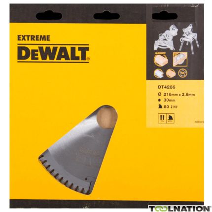 DeWalt DT4286-QZ DT4286 Lama HM 216 x 30 x 80T trapezoidale, negativa a 5° - 1