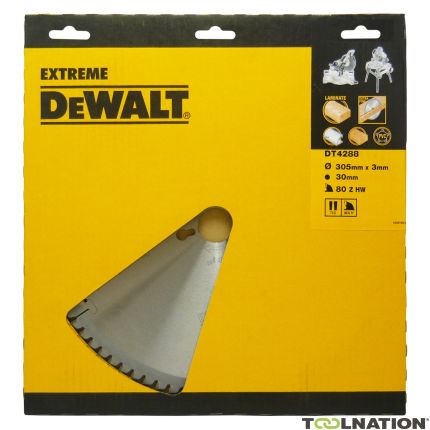 DeWalt DT4288-QZ DT4288 Lama HM 305 x 30 x 80T trapezoidale, negativo 5° Laminato, finitura extra fine Alu - 1