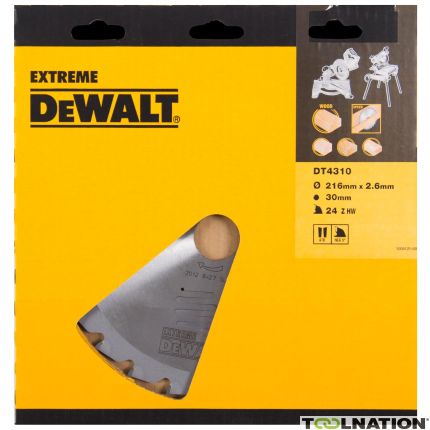 DeWalt DT4310-QZ DT4310 Lama HM 216 x 30 x 24T Denti alternati negativi a 5簞 - 1