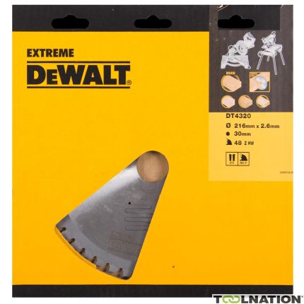 DeWalt DT4320-QZ DT4320 Lama HM 216 x 30 x 48T a denti alternati, negativo 5 - 1