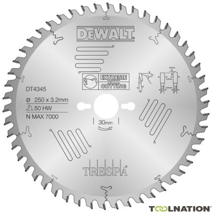 DeWalt DT4345-QZ CZB 250 x 30 Lama da taglio Trespa - 1