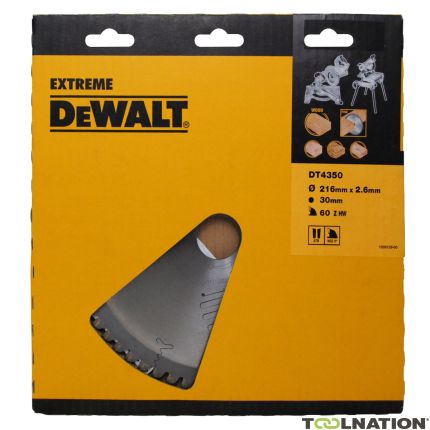 DeWalt DT4350-QZ DT4350 Lama HM 216 x 30 x 60T a denti alternati, negativo 5 - 1