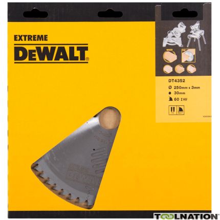 DeWalt DT4352-QZ DT4352 Lama HM 250 x 30 x 60T trapezoidale, negativa a 5° - 1