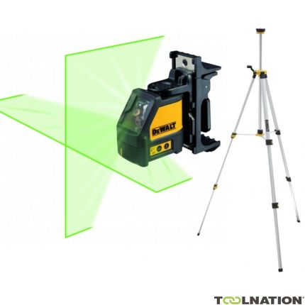 DeWalt DW088CGTRI Laser a linee incrociate autolivellante verde + treppiede DE0881T - 1