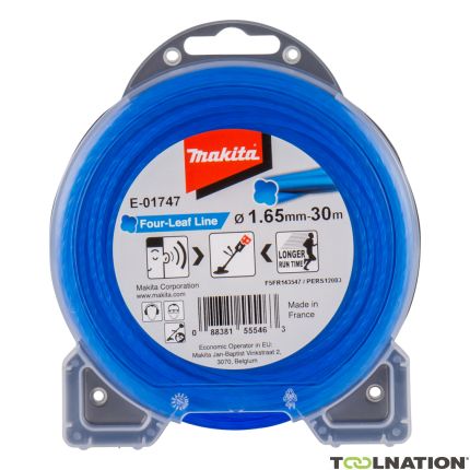 Makita E-01747 Filo da taglio blu 1,65 mm x 30 mtr per decespugliatori - 1