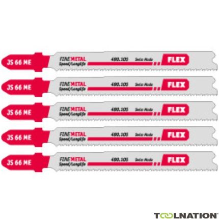 Flex-tools 490105 Lama per seghetto alternativo per metallo JS 66 ME 5 pezzi - 1