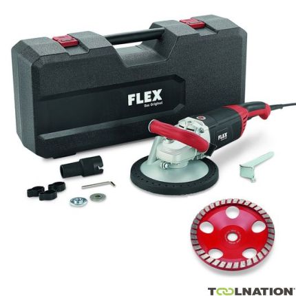 Flex-tools 420514 LD 24-6 180, Kit levigatrice per calcestruzzo a turbogetto 180 mm - 1