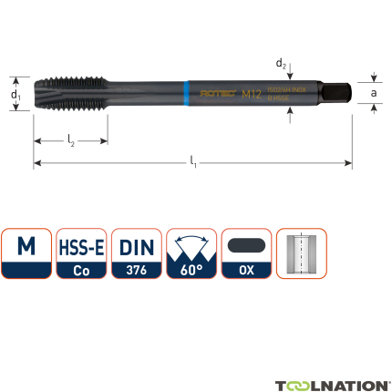 Rotec 331.2400 HSS-E INOX rubinetto macchina DL DIN 376B M24x3,0 VAP - 1